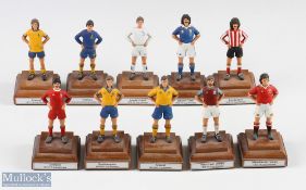 10 Metal Football Figures FA Cup winners Figures 1990-1999 #10cm tall cold painted on a wooden
