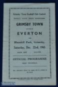 War time 1945/46 Grimsby Town v Everton war league north match programme 22 December 1945, 4