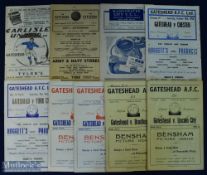 Gateshead home match programmes to include 1951/52 Lincoln City, Bradford City, 1954/55 York City,