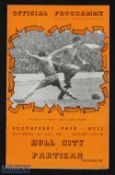 1951 Festival of Britain Football programme Hull City V Partizan, missing staples otherwise G