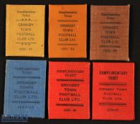 Selection of Grimsby Town season tickets (allocated as complimentary to Mr Jackson) to include