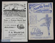 1947/48 Grimsby Town v Preston NE Div. 1 match programme 18 October 1947; Preston NE v Grimsby