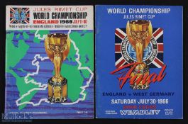 1966 World Cup Final original match programme England v West Germany at Wembley 30 July 1966 plus