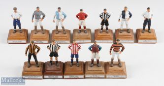 12 Metal Football Figures FA Cup winners, cold painted metal figures #10cm tall, to include Aston