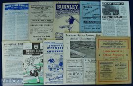 Selection of 1940s football programmes to include 1945/46 QPR v Southend Utd, 1947/48 Accrington
