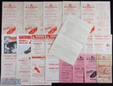 Non-league programme collection to include Wembley FC homes 1951/52 HMS Tudor (friendly), 1956/57