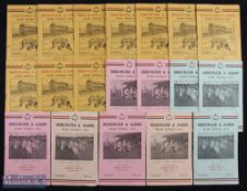 1953/4/5 Bridgwater & Albion Rugby Programmes (19): Home issues with artwork/pictorial covers from