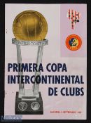 1960 World Club Championship Football Programme Real Madrid v Penarol - in fair + condition small