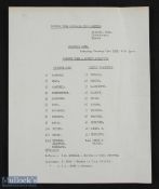 1970/71 Grimsby Town v Bolton Wanderers single sheet friendly match programme 23 January 1971 at