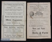 1945/46 War time Burnley v Grimsby Town football league (north) match programme 30 March 1946; (