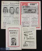 1954-55 Football programmes, to include Wrexham v Football League XI, 1952-53 Doncaster Rovers v