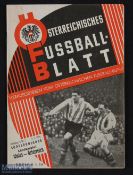 1954 Football Programme Austria v Wales G+