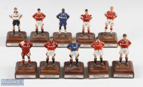 10 Metal Football Figures FA Cup winners Figures 1990-1999 #10cm tall cold painted on a wooden