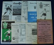 Non-league Wellington Town home match programmes to include 1948/49 Ellesmere Port, 1953/54 Runcorn,