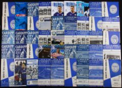 Selection of Cardiff City home match programmes v Arsenal 56/57, 60/61, 68/69 (FAC), 74/75 (