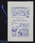 1955 Everton Presentation Dinner Menu 12 December 1955 held at the 