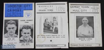 1950s Grimsby Town photographic souvenir programmes to include 1948/49 Leicester City v Grimsby Town