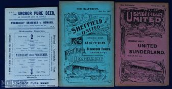 Very scarce football programmes 1901/1902 Sheffield Wednesday (reserves) v Newark (Midland