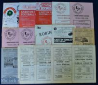 Non-league programme selection to include Ilkeston Town homes 1952/53 Derby County (charity