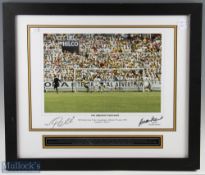 The Greatest Ever Save' 1970 World Cup Finals Signed Print signed to lower corners by Pele and