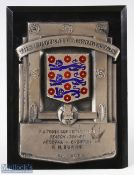 1964/65 FA Youth Cup Competition Arsenal v Everton silver and enamel plaque awarded to K H Burns,
