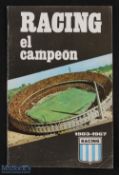 1967-68 World Club Championship Football Programme Club Buenos Aires v Celtic