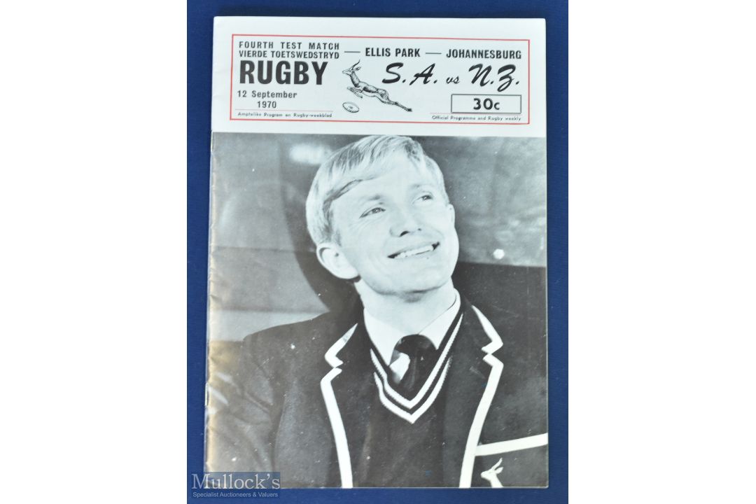 1970 S Africa v NZ 4th Test Rugby Programme: Fine issue from Ellis Park for the final test of this