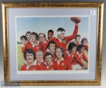 Dream Lions Rugby Portraits, Framed Coloured Print: Large & splendid 32