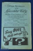 Pre-war 1938/1939 Leicester City v Grimsby Town Div. 1 match programme 22 April 1939; fair