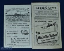 1948/49 Grimsby Town v West Bromwich Albion Div. 2 match programme, reverse fixture WBA v Grimsby
