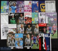 Women's Football Programmes, to include League Cup and Cup Final programmes, with noted teams of