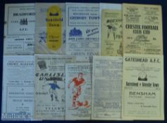 Collection of Grimsby Town Div. 3 (N) away match programmes 1952/53 to include Mansfield Town,