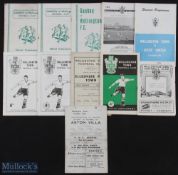 Wellington Town FC home programme selection to include 1945/46 Aston Villa (Worcs. Snr. Cup) (ph),