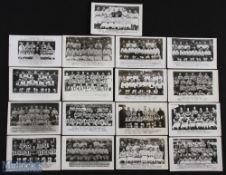 1947/48 b&w postcard size football team groups, players named, A Wilkes & Son stamp to the
