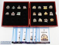 Danbury Mint Tottenham Hotspur Victory Pin collection with presentation box, 19/24 pin badges