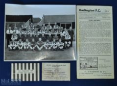 1952/53 Darlington v Grimsby Town FAC match programme 22 November 1952, fold out type, good