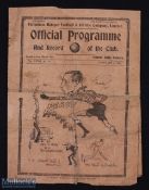 Pre-war 1934/1935 Tottenham Hotspur v Chelsea London Combination match programme 2 February 1935;