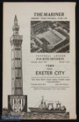 1971/72 Postponed match programme Grimsby Town v Exeter City 18 March 1972; fair/good condition. (