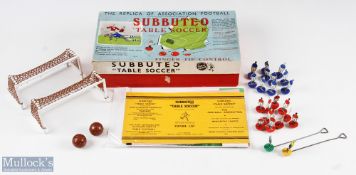 1962-63 Subbuteo Table Soccer Commination Edition, in original box containing goals, balls, 2