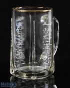 Very rare 1971 Glass SA v France Rugby Tankard: Commemorating the French Tour of South Africa in
