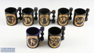 A Collection of 1970s Portmeirion Football Mugs, to include 1970 Mexico World Cup, Stafford