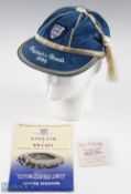 1963 Ray Wilson England International Football Cap v Brazil - a Friendly match 1-1, comes with a