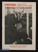 1966/67 Dukla Prague v Glasgow Celtic European Cup s/f programme; good condition. (1)