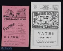 1959/60 Grimsby Town away programmes v Rhyl (FAC) 1st round 14 November 1959; away v Tranmere Rovers