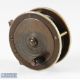 The Fly Fisher SEJ Winch 3 ¼” brass and ebonite reel, black handle, makers marks to brass faceplate, - Image 1 of 2