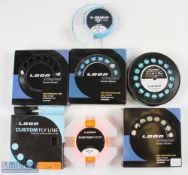 Various Loop Adapted Double Handed Fly Lines, 4 still in original packets looking unused, 10-11