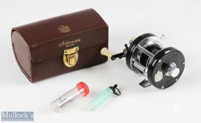 ABU Ambassadeur 5000C multiplier reel, in black, numbered to foot 117100, drag adjuster to end, twin