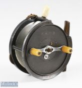 Dingley for Westley Richards The Rolo 4 ¼” alloy reel, twin ivorine handles, quarter rim cut out