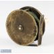 Chas Farlow, 191 Strand, London 3 ½” brass fly reel, script makers marks, original handle, brass - Image 3 of 6