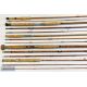 5x Various antique fishing rods – features Hargard Aura Made in Norway 9ft 2pc split cane rod - Image 1 of 4